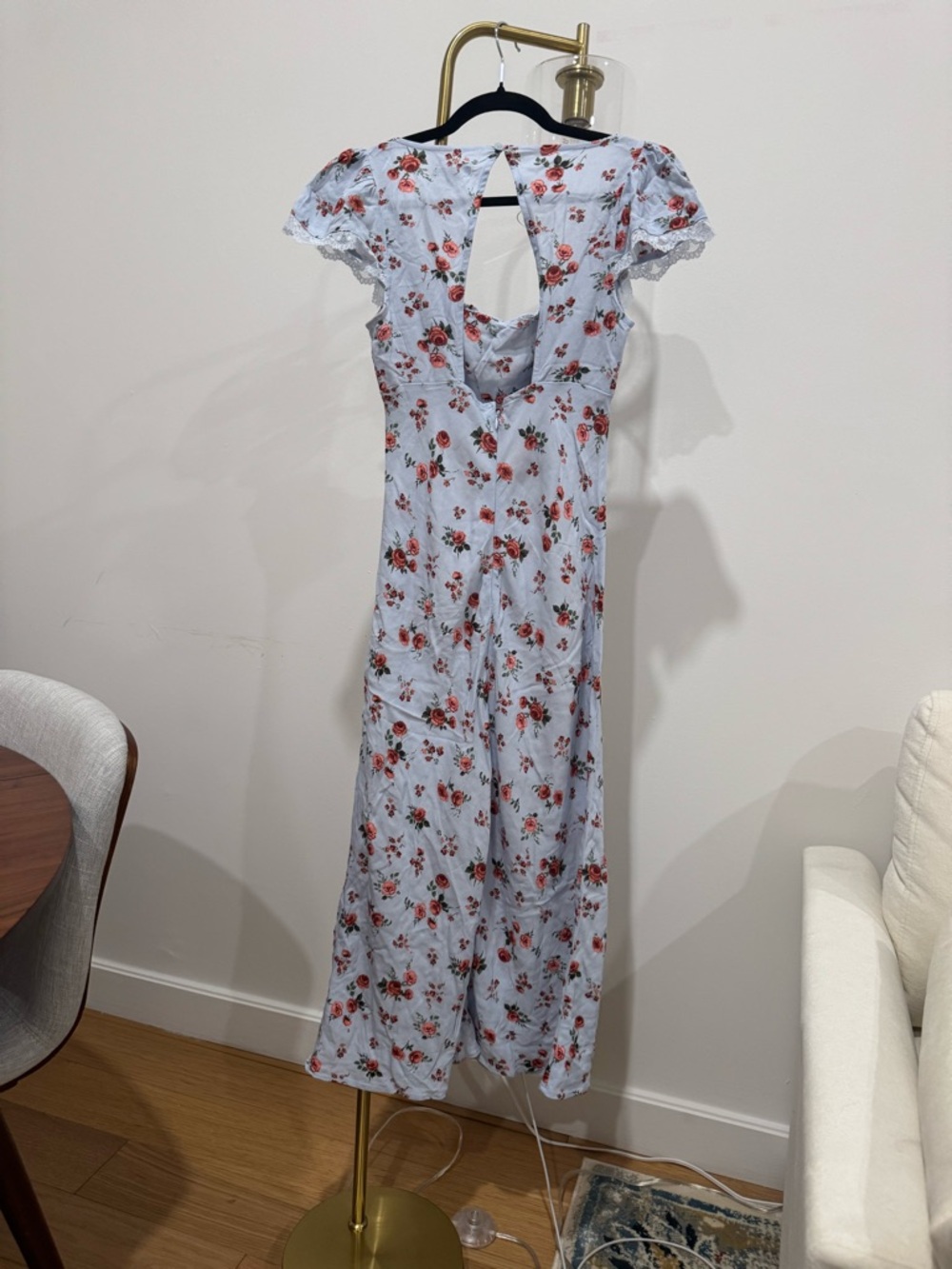 wild fable White Midi Dress with Red Rose Print - Picture 9 of 9